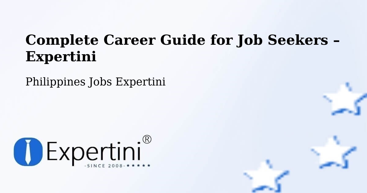 Career Guide for Job Seekers – Pasig - Pasig, Philippines Jobs Expertini