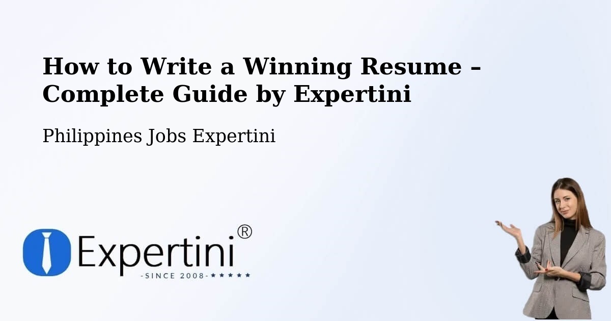Resume Writing Guide for Job Seekers – Pasig - Pasig, Philippines Jobs Expertini